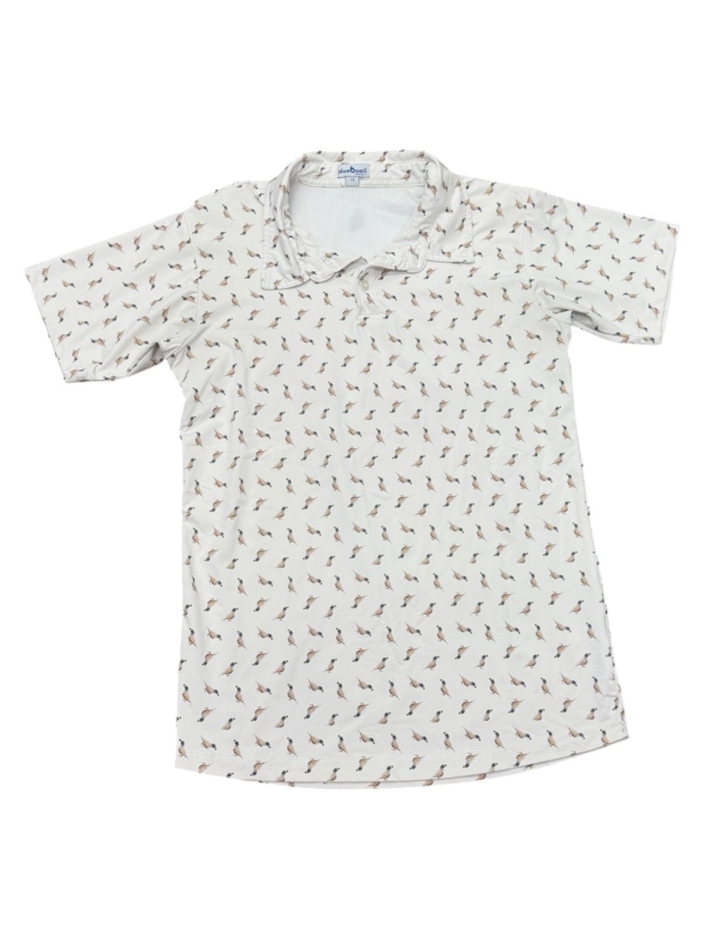 Bluequail Boys Quail Print Polo